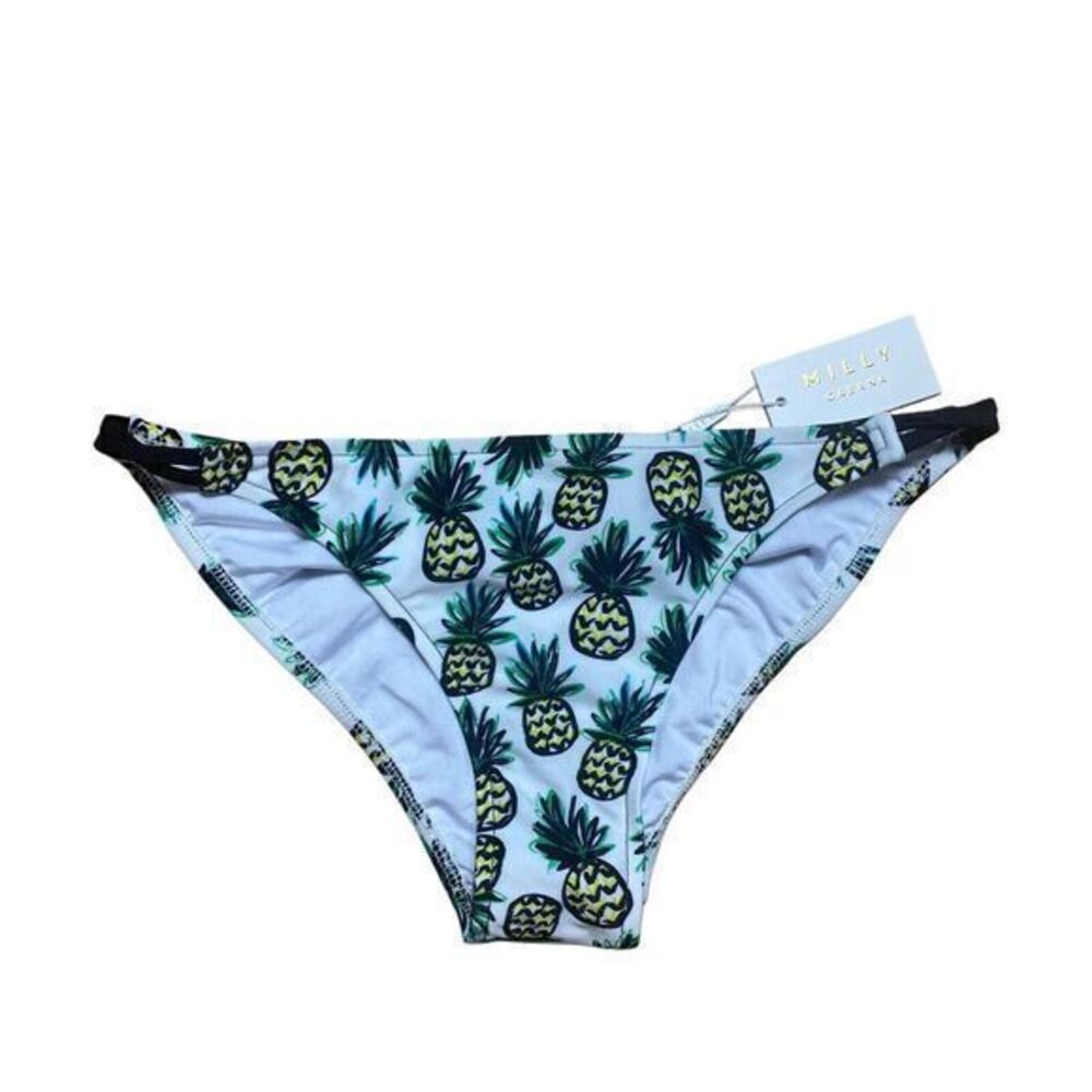 Milly Cabana Pineapple Print Bikini Bottom Womens‎ Small Multicolor NWT